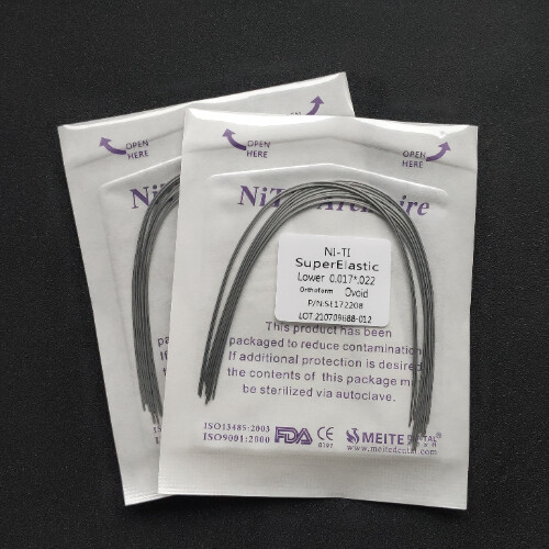 10Pack Dental Orthodontic Super Elastic NITI Rectangular Arch Wire Ovoid Natural