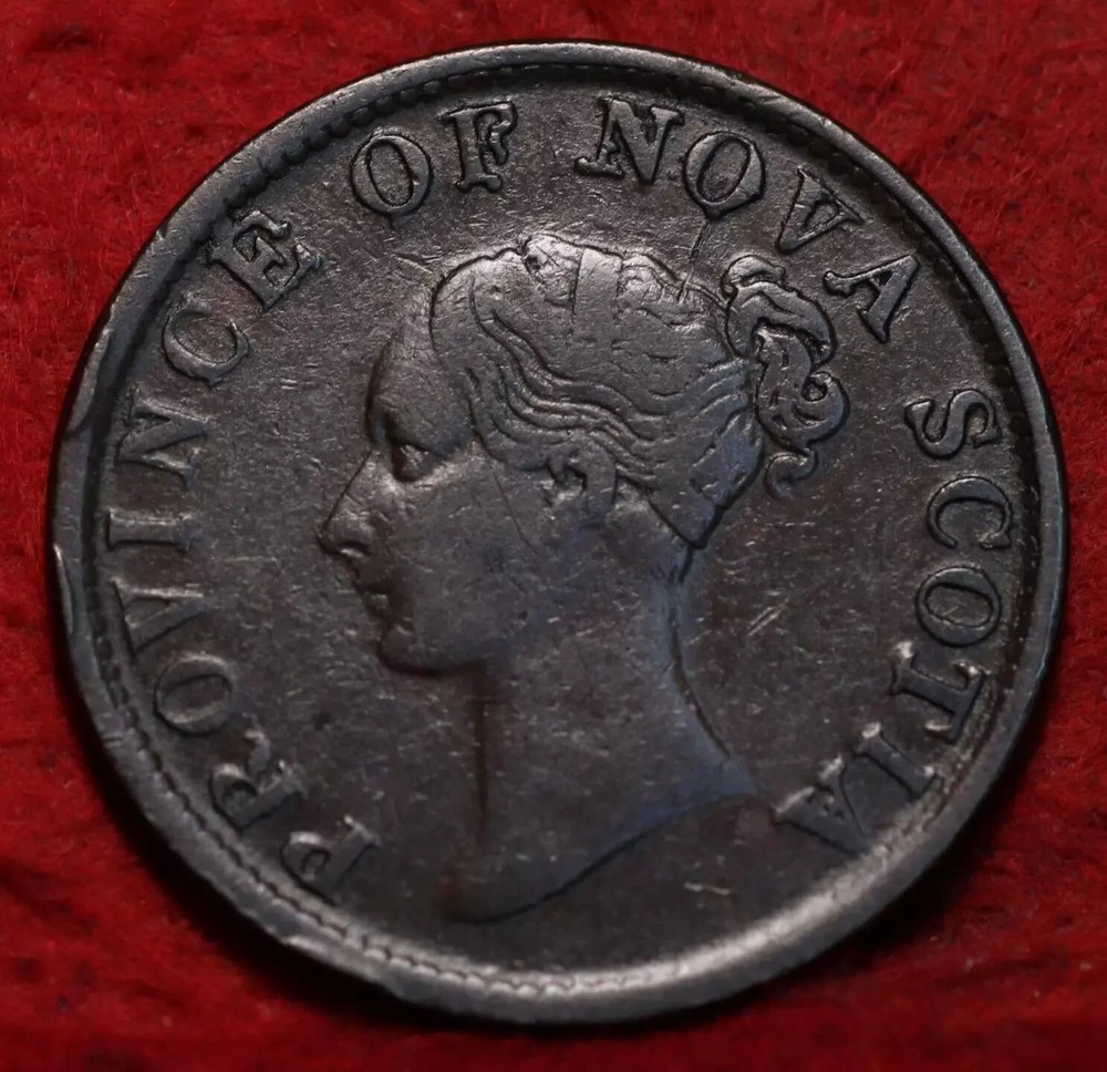 🇨🇦 1840 Canada Nova Scotia 1/2 Cent Coin