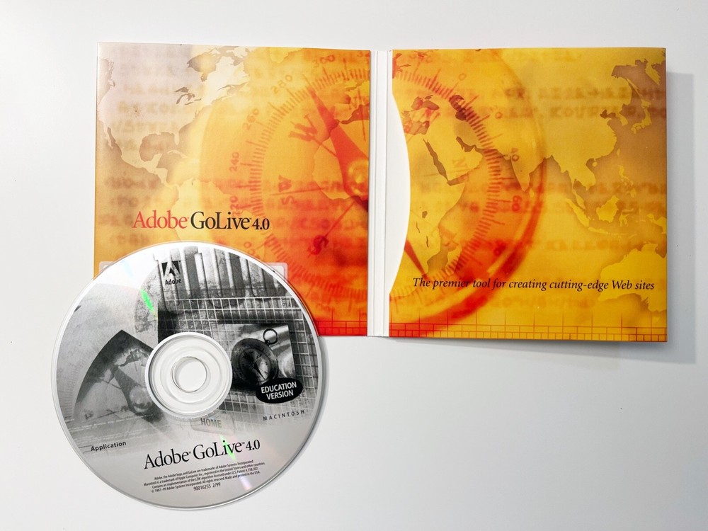 Adobe GoLive 4.0 Educational Version for Mac / with Serial Keys