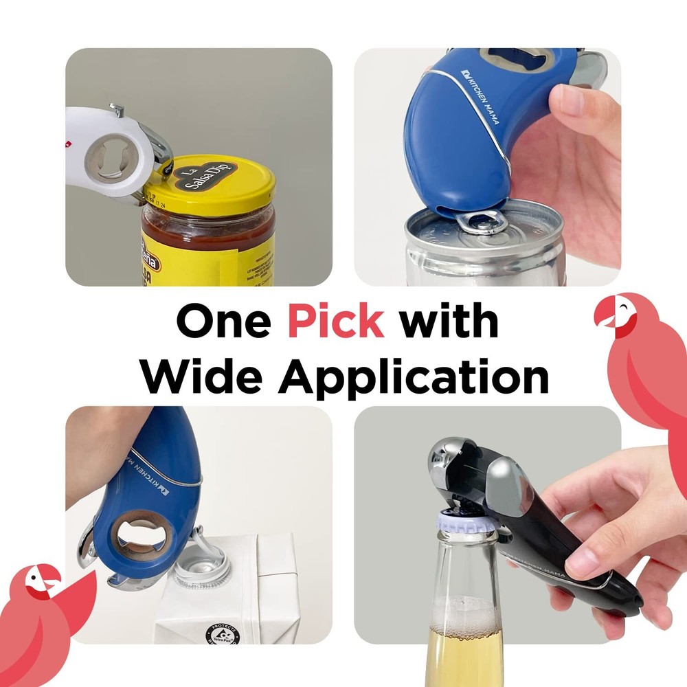 Multifunction Opener for Weak Hands Magnetic Pull Tab Jar and Bottle Opener