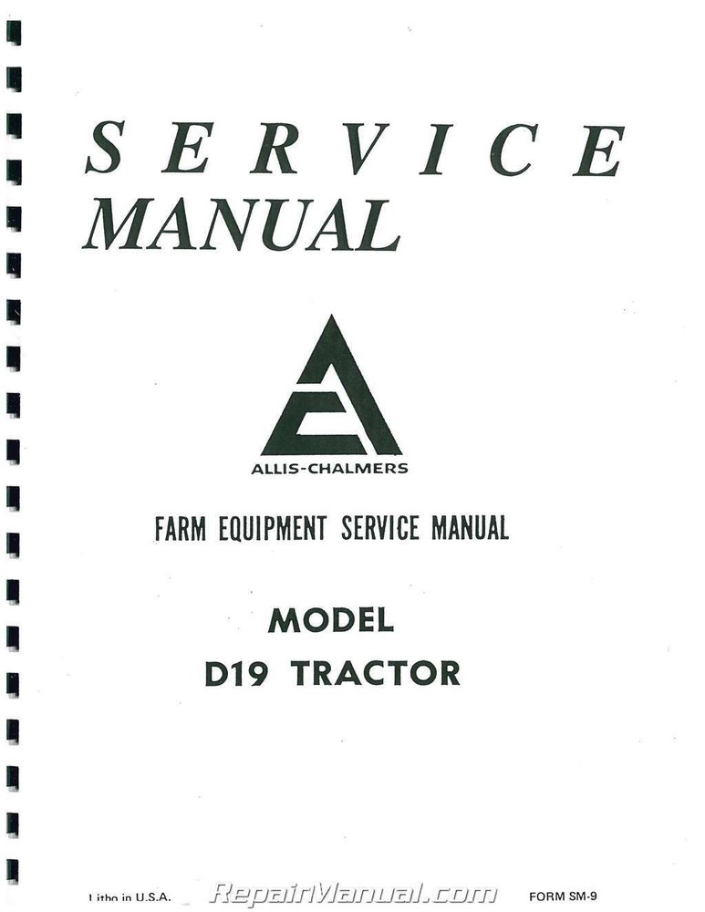 Allis Chalmers D19 Service Manual