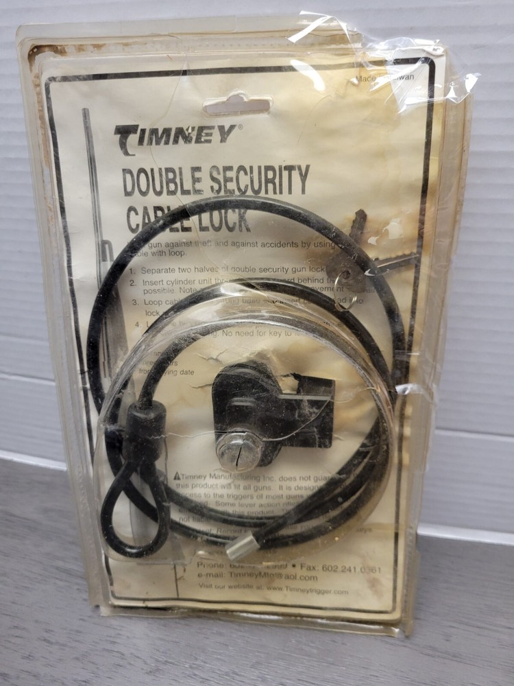 Timney Triggers Double Security Cable Gun Lock Trigger Lock Unopened