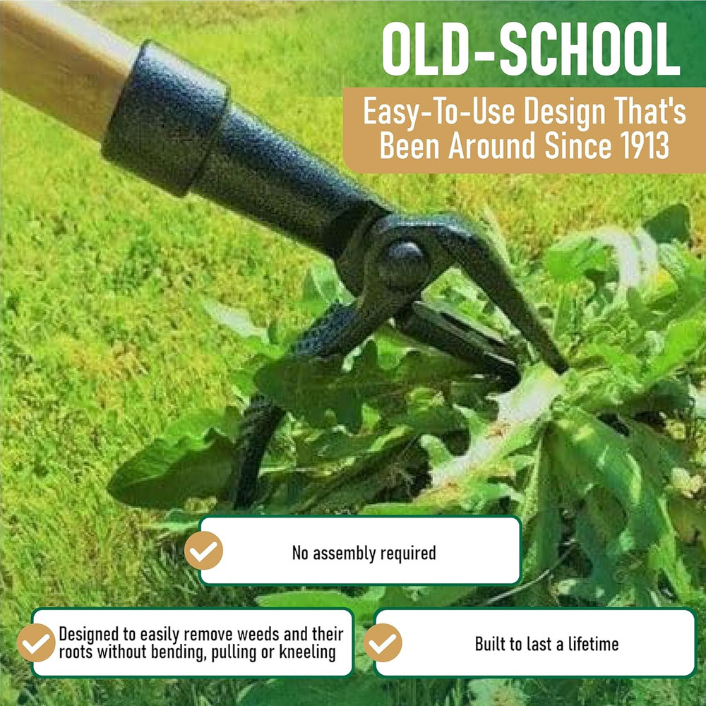 The Original Stand up Weed Puller Tool with Long Handle - Made with Real Bamboo