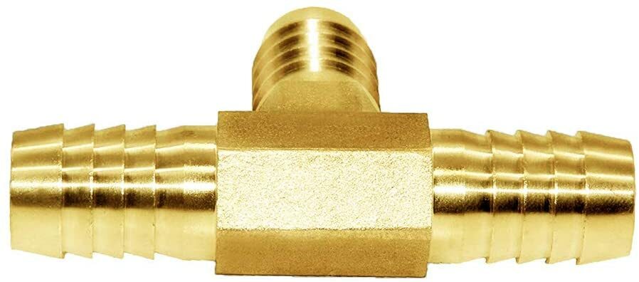 5/8"ID Hose Barb Tee 3 Way Updated QualityUnion Fitting Intersection/Split Brass