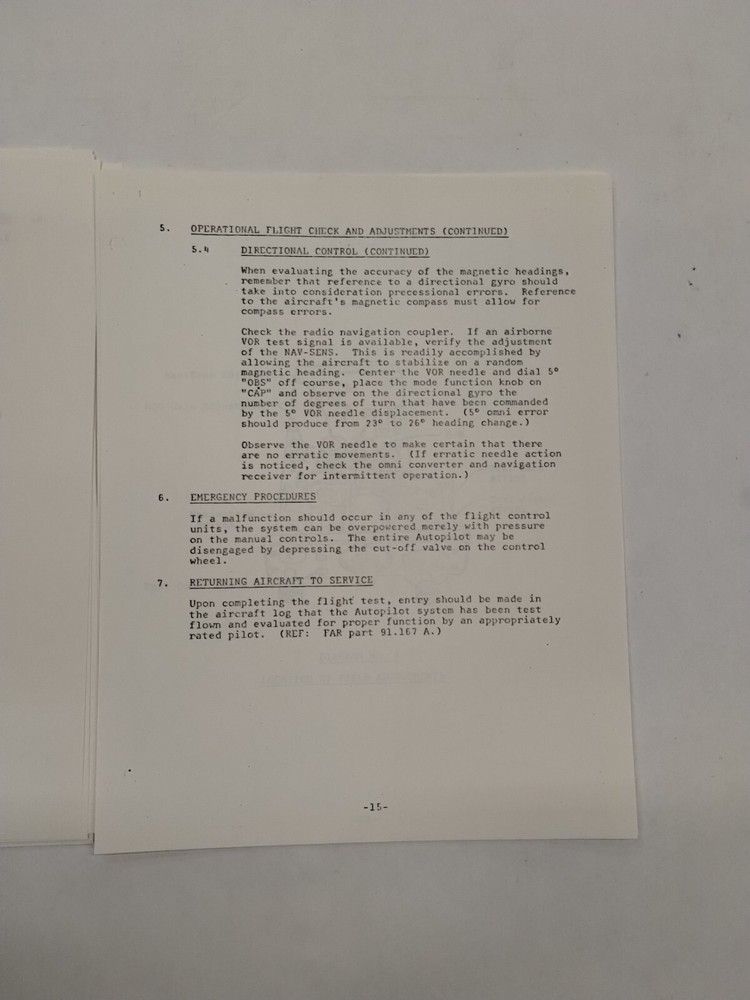 Brittain Industries Mooney Navigation Coupler Operation & Service Instructions