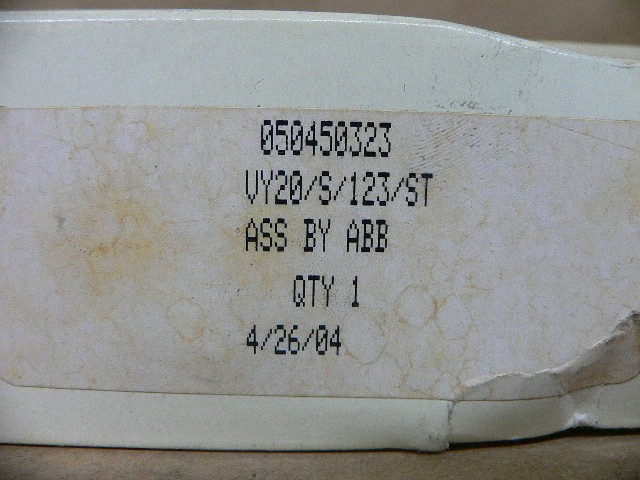 Abb 050450323 Vy20/S/123/St Selector Switch Assembly