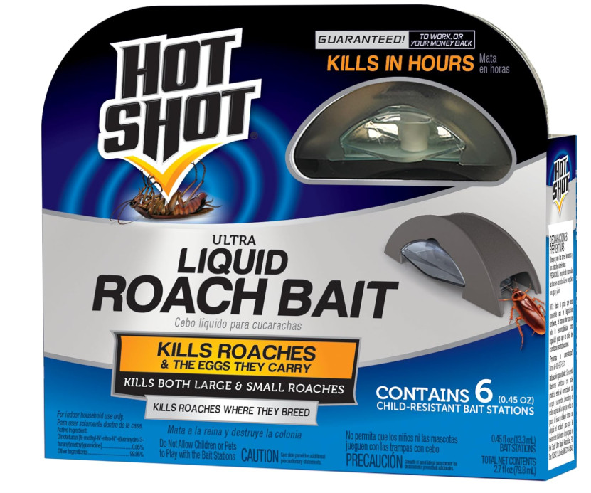 Hot Shot Liquid Roach Bait Killer, 1-Pack, 6-Count