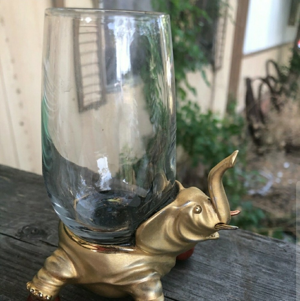 Solid Sterling Elephant Shot Glass Jigger - Very Heavy - Detailed and Unique!