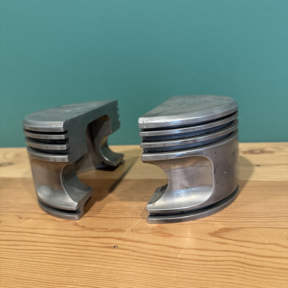 Vintage Piston Bookends - Plane, Train, Truck?