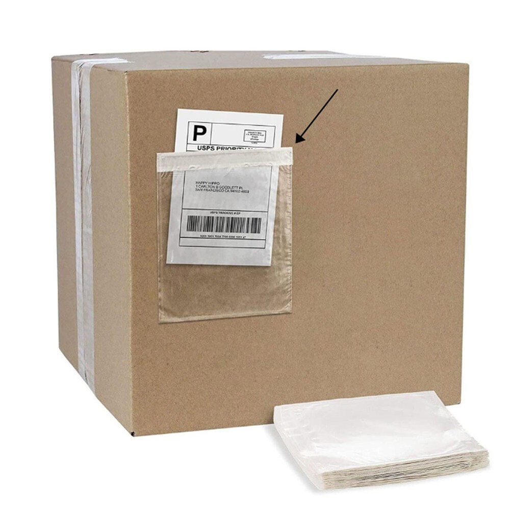 4.5x5.5 Faced Document Packing List Invoice Shipping Label Envelope Side Loading