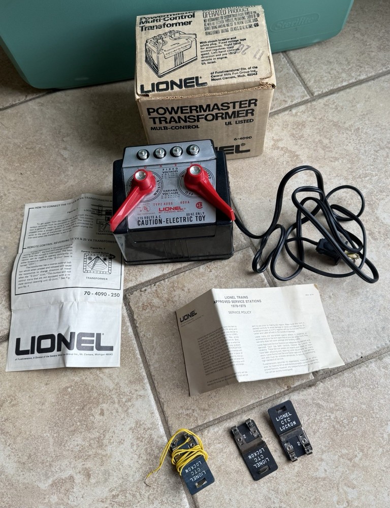Lionel PowerMaster Transformer Type 4090 40VA Multi-Control – Tested w/ Box