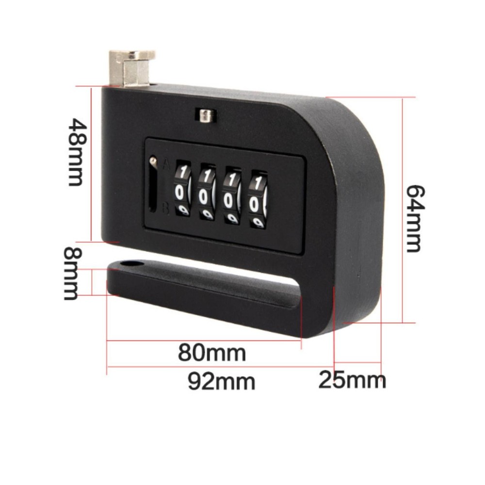 Motorcycle Disc Brake Security Device Sturdy Duty for Motorcyclists, Cyclists