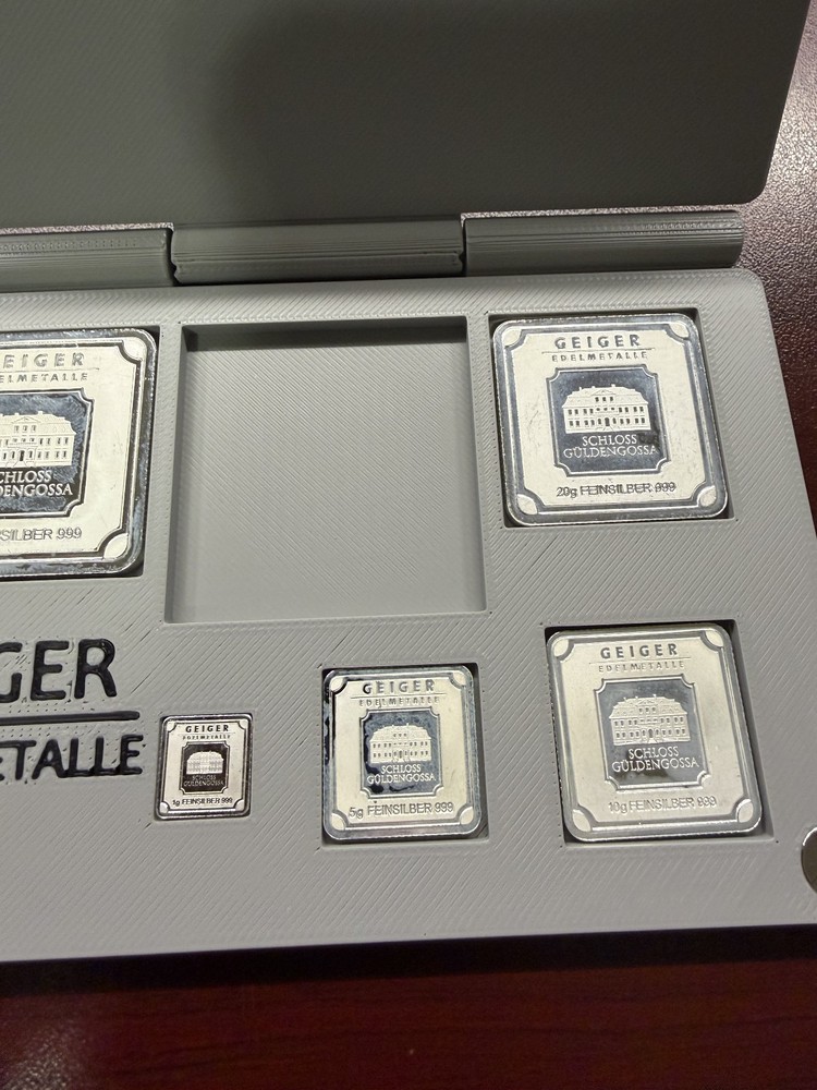 3DP Geiger Silver Bar Display/Holder