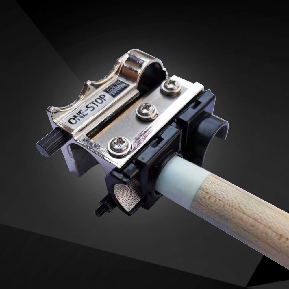 Billiard Cue Tip Shaping Tool - Versatile & Easy Operation with Instructions