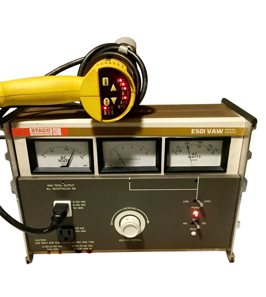 Staco E50I VAW Power Source Variac Variable Transformer Watts Amps AC Volts