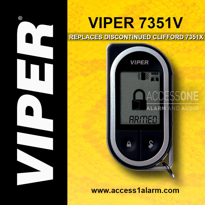 Clifford 7351X 2-Way LCD Replacement Remote Control Transmitter By Viper 7351V