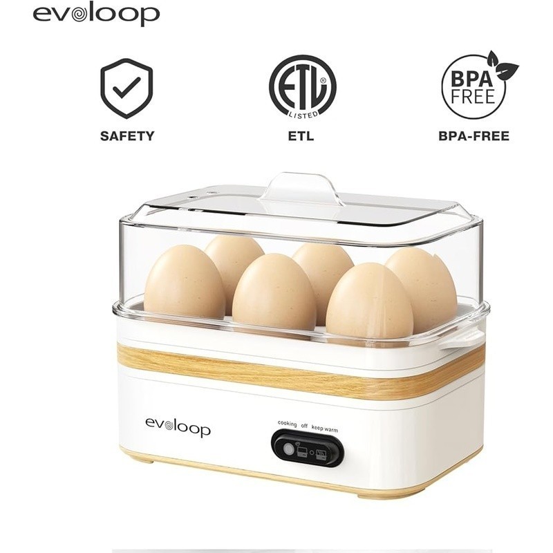 Multi Functional Egg Cooker 6 Egg Capacity Easy Clean Rapid Boiled Eggs New