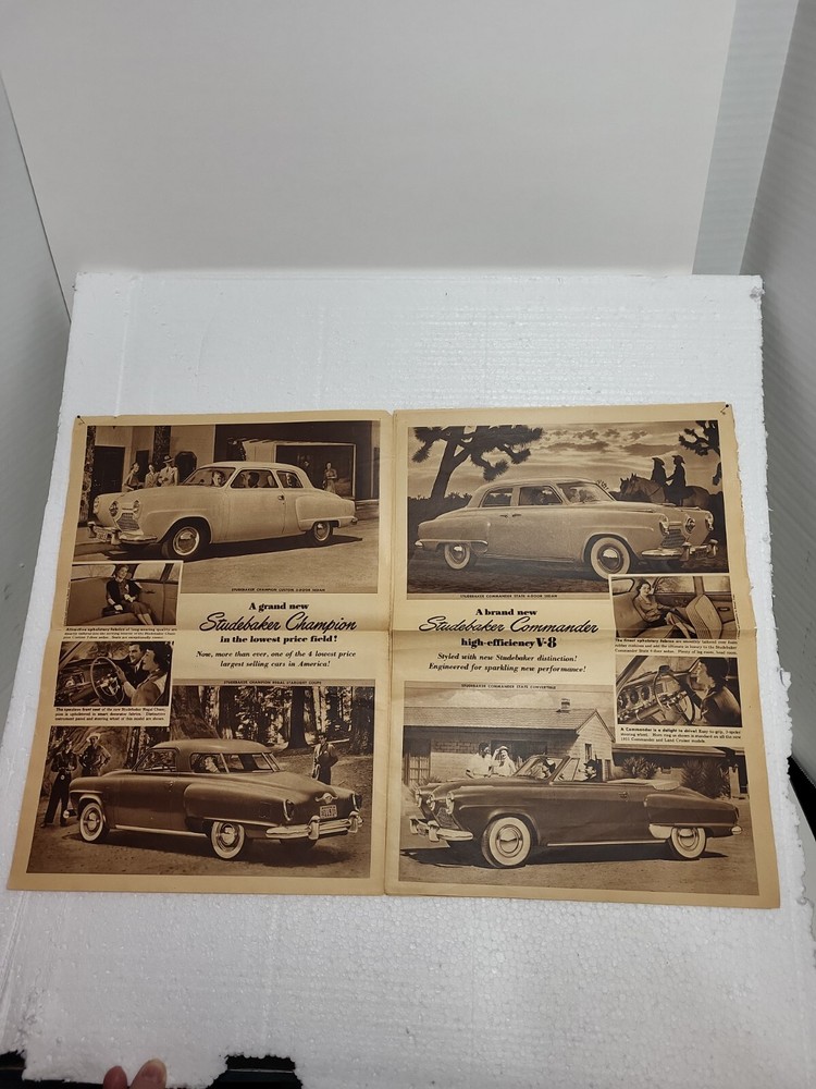 VTG STUDEBAKER 1951 8 PAGE ADVERTISEMENT ALL MODELS