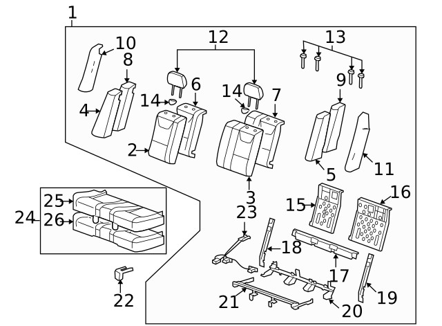 Genuine GM Headrest Guide 15932183
