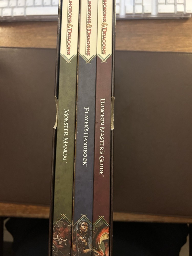 Vintage 2008 Advanced Dungeons & Dragons 4th Edition Core Rulebook Collection