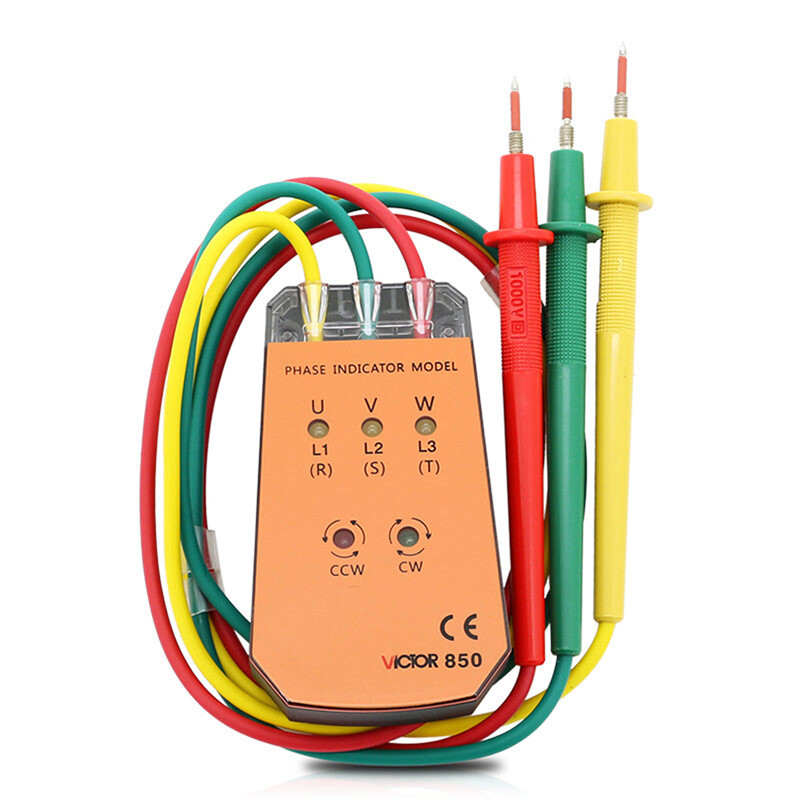VICTOR 850 Three-phase AC Phase Sequence Meter Phase Meter ✦KD