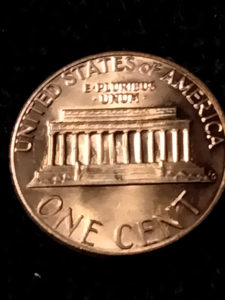1985 P Lincoln Memorial Cent Die Clash Die Break Errors
