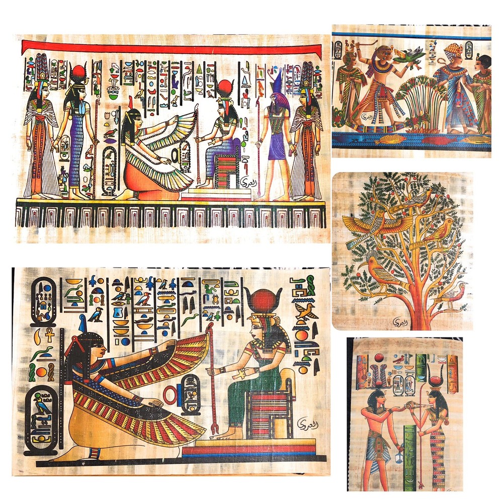 18 Different Egyptian Printed Papyrus Paper For Art Projects /History/Schools