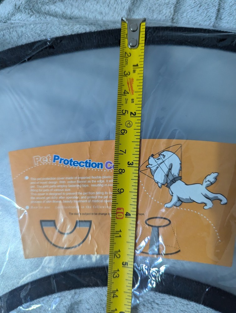 Soft Dog Cone Collar Flexible Adjustable Sz 3 Medium 5.5" depth