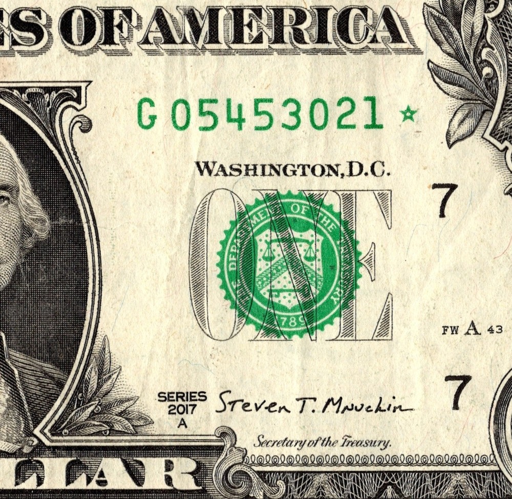 2017 G Star note Fancy Serial Number Regular Run