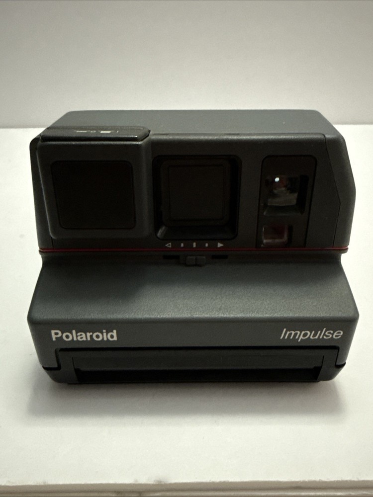 Vintage Polaroid Impulse Instant Camera W/ Strap Gray Untested