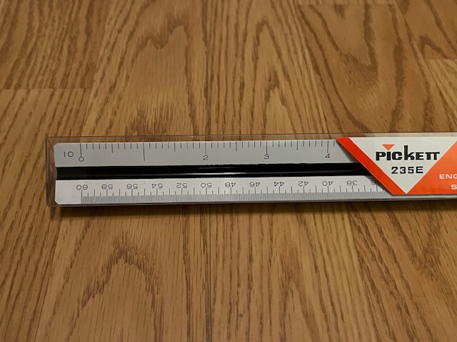 Pickett 235 E Engineers Triangle Scale Ruler