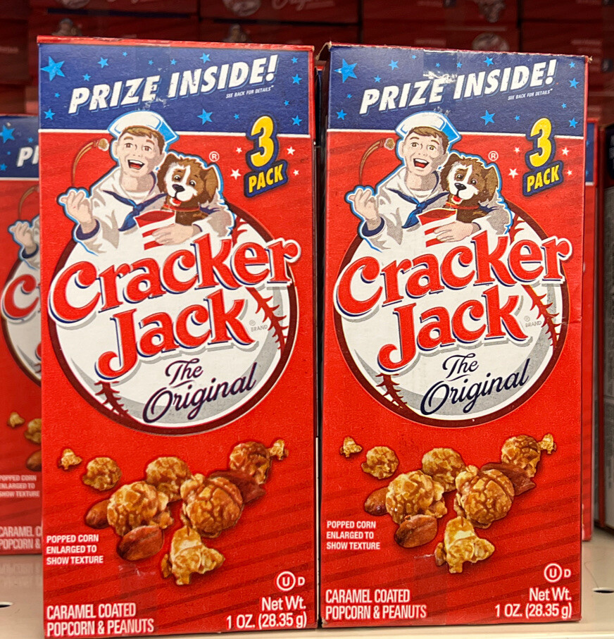 The Original Cracker Jack with Popcorn & Peanuts 2 Sets Each 3 Packs