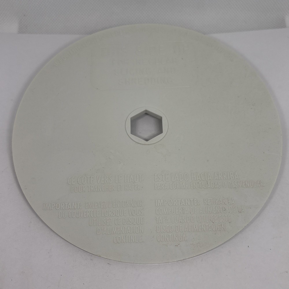 Hamilton Beach Food Processor Model 70700 Replacement Feed Disc Sling Plate