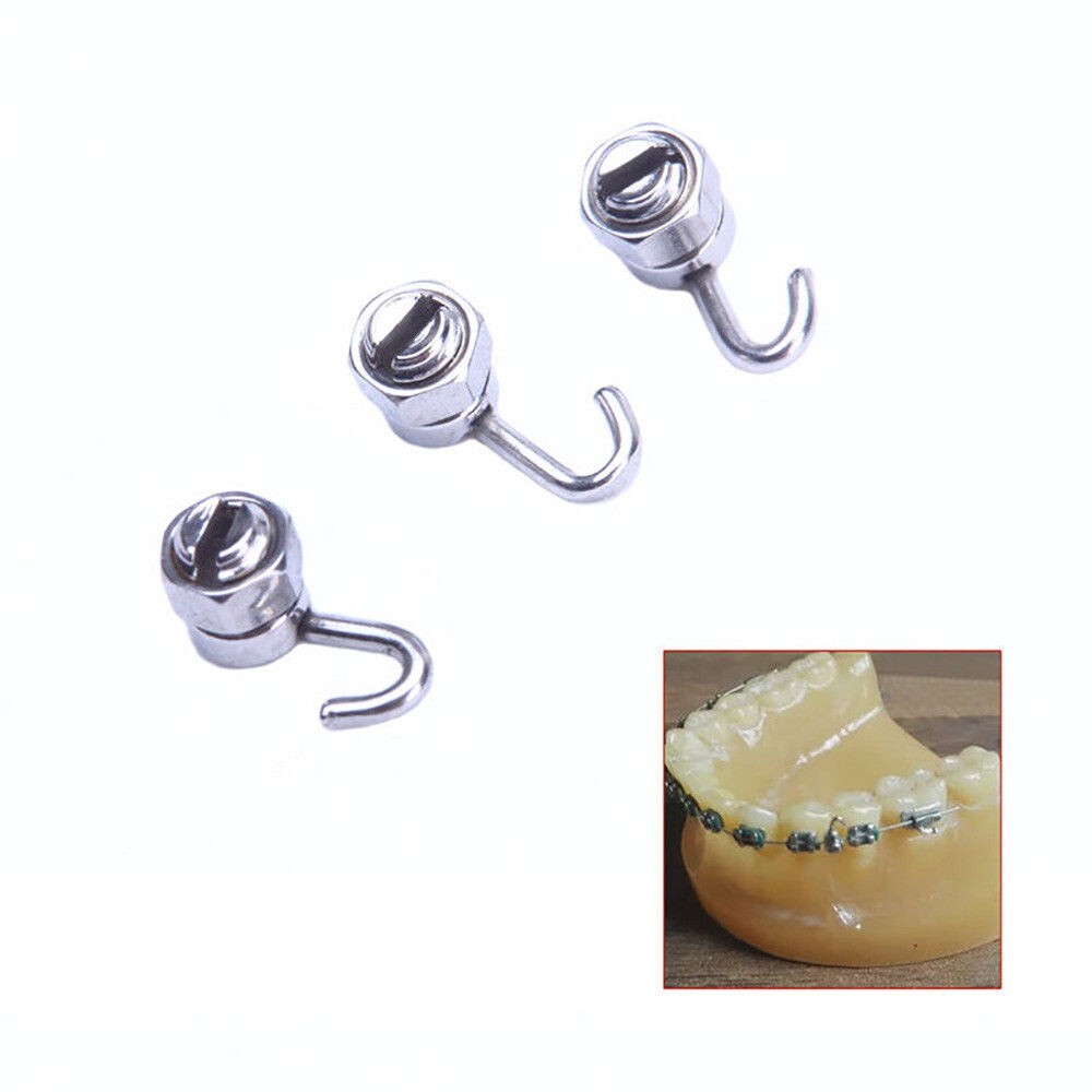 20pc + 1 Tool Dental Orthodontic Acticity Crimpable Hooks Stops Locks Left+Right