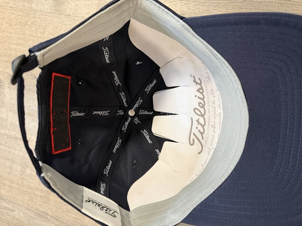 Titleist NXT Tour Adjustable Strap Golf Hat Script NOS Navy Blue NWT