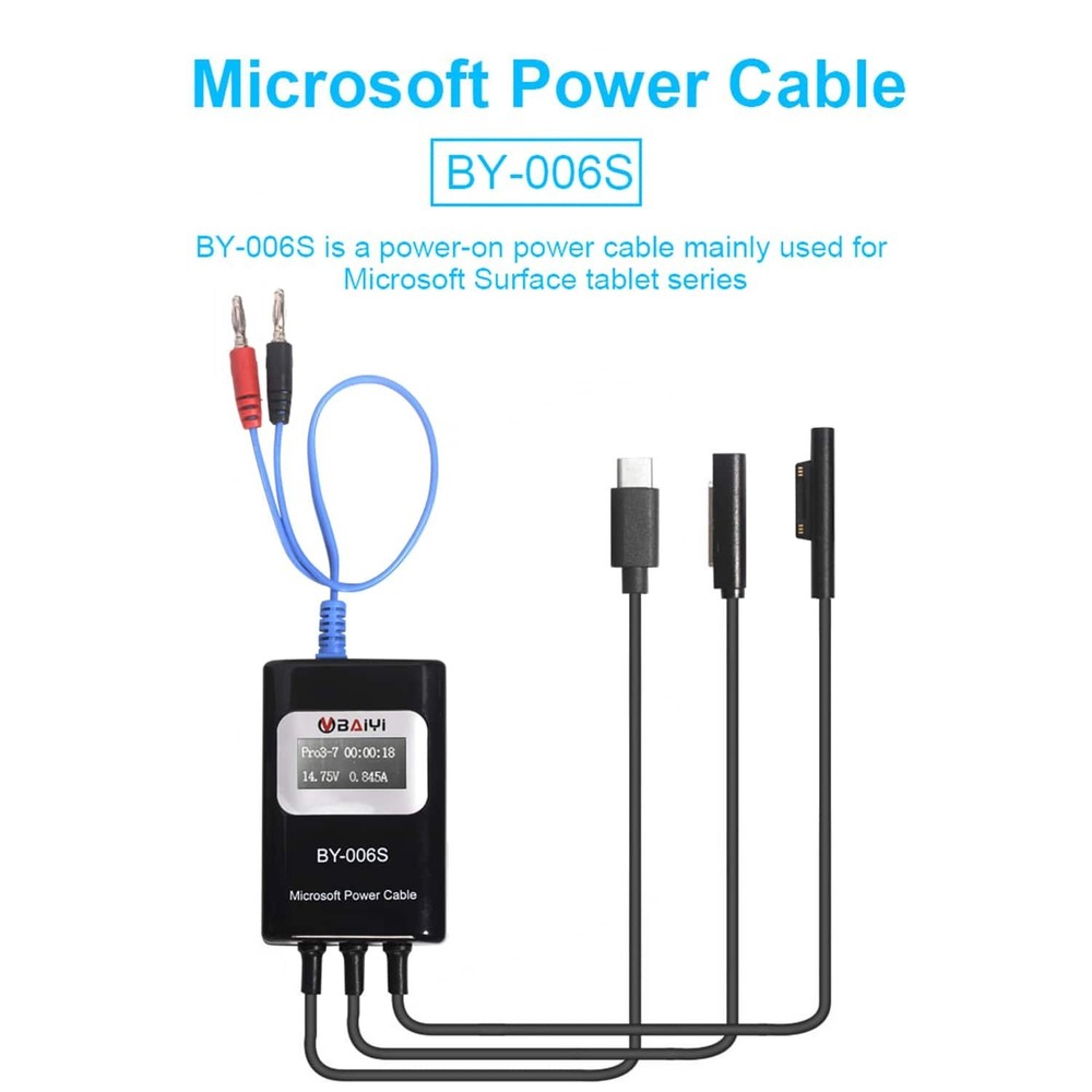 Genuine OEM Baiyi BY-006S Microsoft Surface Power / Boot Cable Tester