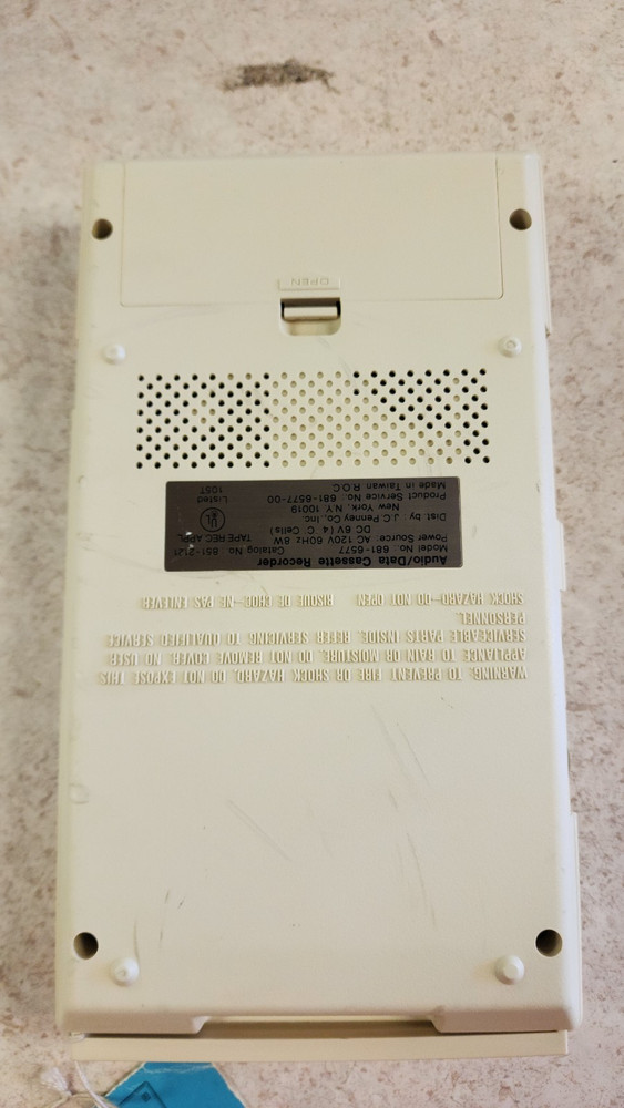 JCPENNY AUDIO/DATA CASSETTE RECORDER UNTESTED