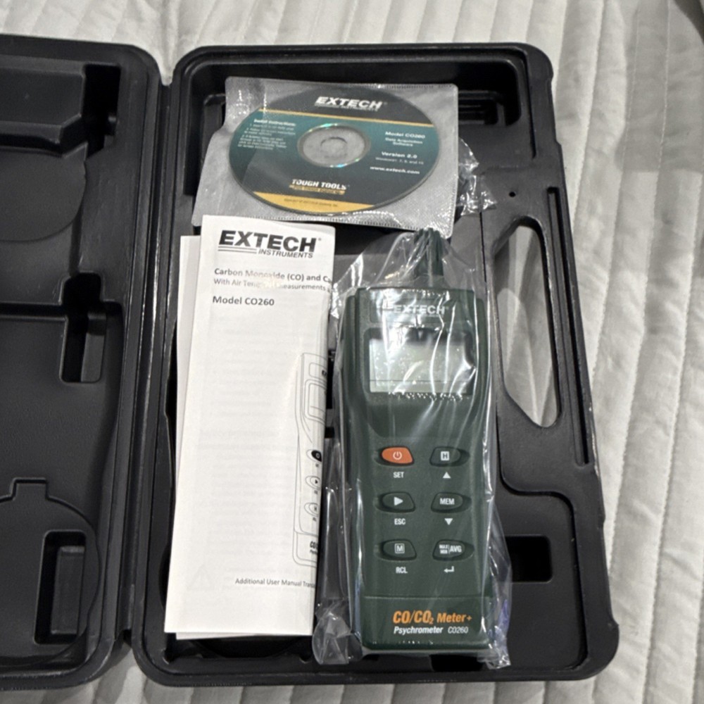 Extech CO260 CO/CO2 Meter Psychrometer