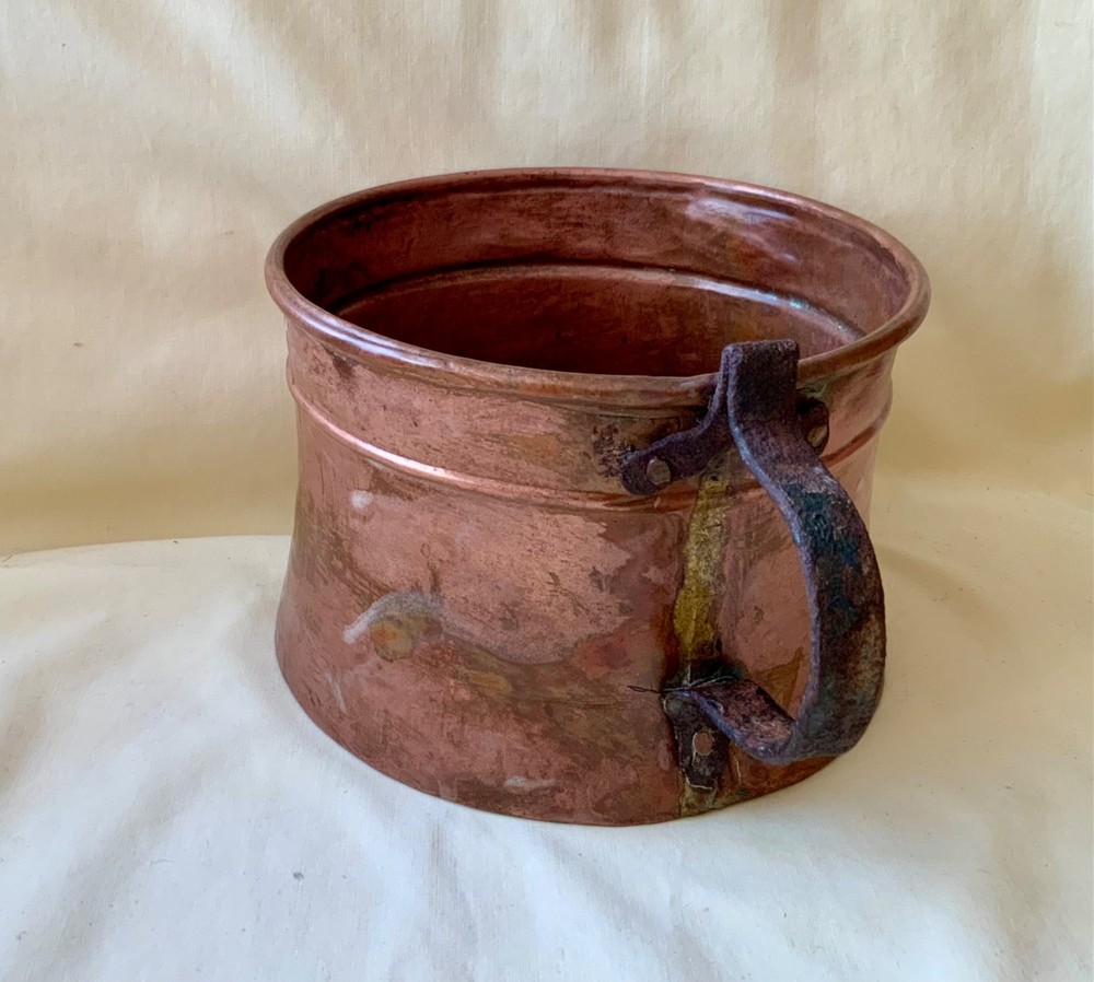 Primitive Copper Pot / Cauldron / Tankard - Dovetail Joints