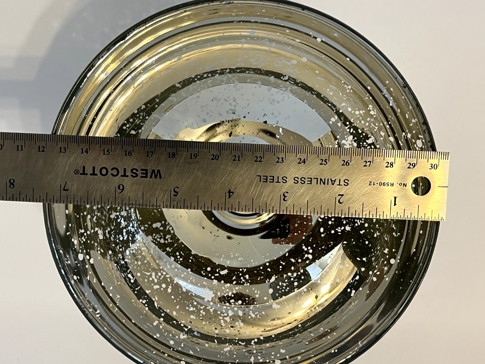 Silver Colored Holiday Centerpiece Dish