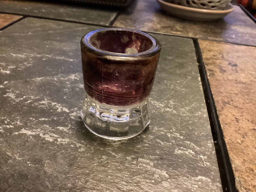 Rare Mercantile Candy Cinnamon Drops 1 Cent Measure Ruby Red Glass