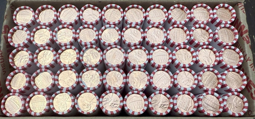 1 Roll 2024-P Lincoln Penny Shield Cent Uncirculated from box