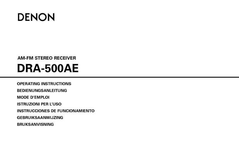 Denon DRA-500AE Receiver Owners Manual