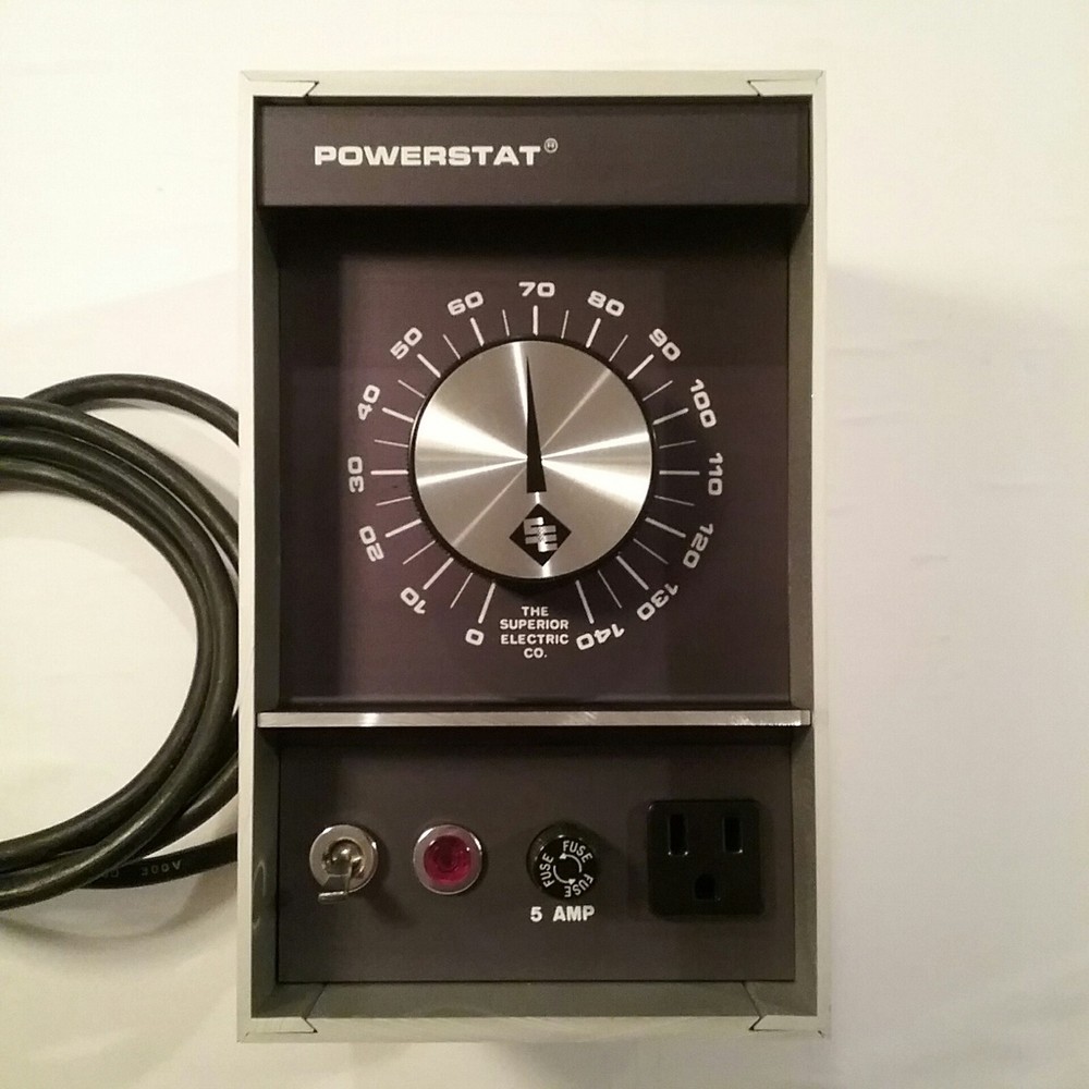 Powerstat Variable Transformer Type N21, Input 120VAC, Output 0-140VAC, 4.5A