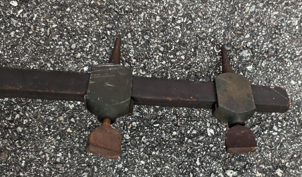 Vintage Brass & Wood Trammel Points