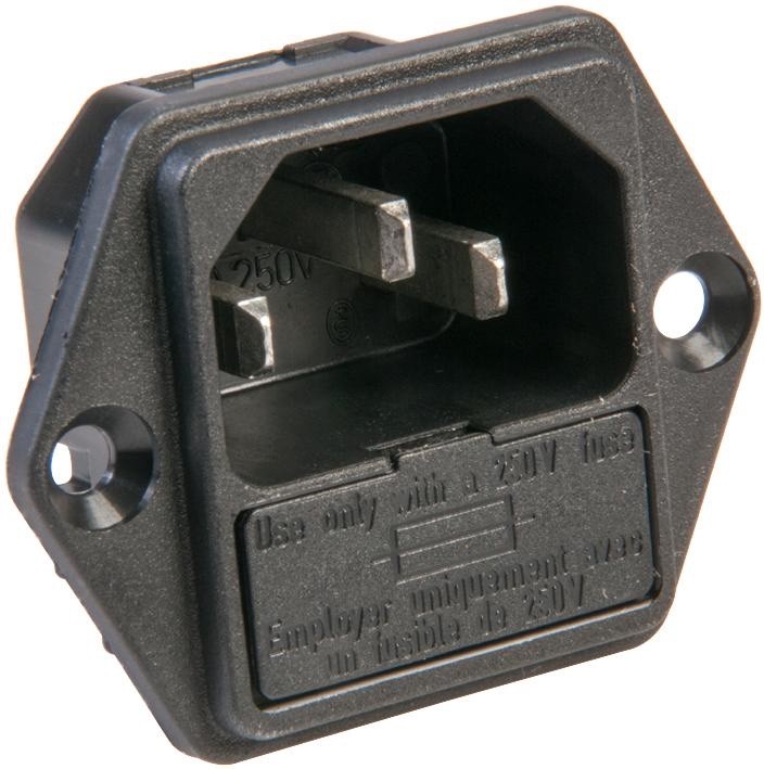 2pc SCHURTER 6200.2100 Un-Filtered IEC Power Entry Module