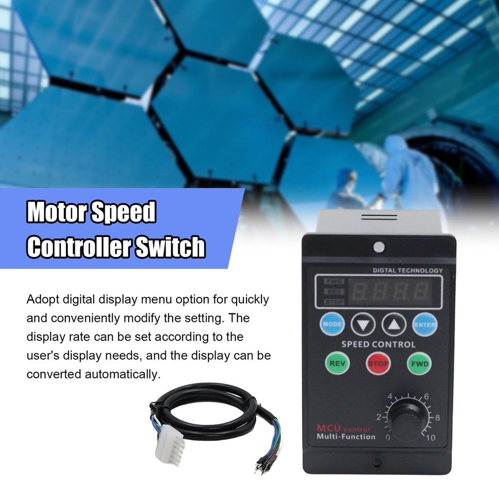 Programmable Motor Speed Controller Variable Speed Governor Switch AC 110V 120W