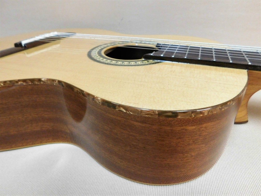 Miguel Rosales Model 9 Solid Top "Tan Shell" Classical Guitar + Gig Bag &Strings