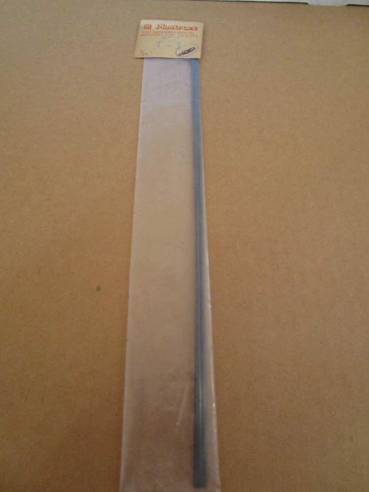 Plastruct #T-1 TEE Shaped ABS Rods, 3/64" 4/pkg. - Details Below