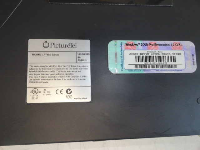 POLYCOM/PICTURETEL (PT 600) VIDEO CONFERENCING CAMERA